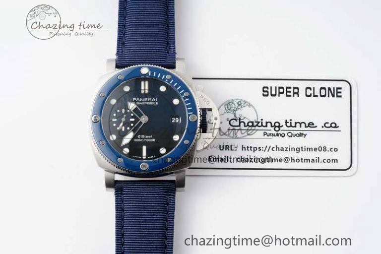 PAM1289 Y SBF 1:1 Best Edition Blue Dial on Blue Nylon Strap P900