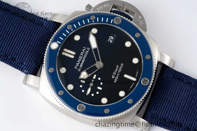 PAM1289 Y SBF 1:1 Best Edition Blue Dial on Blue Nylon Strap P900