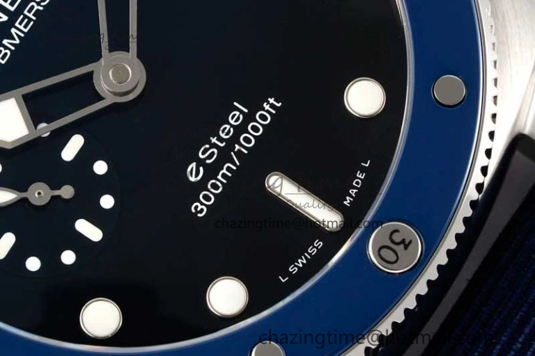PAM1289 Y SBF 1:1 Best Edition Blue Dial on Blue Nylon Strap P900