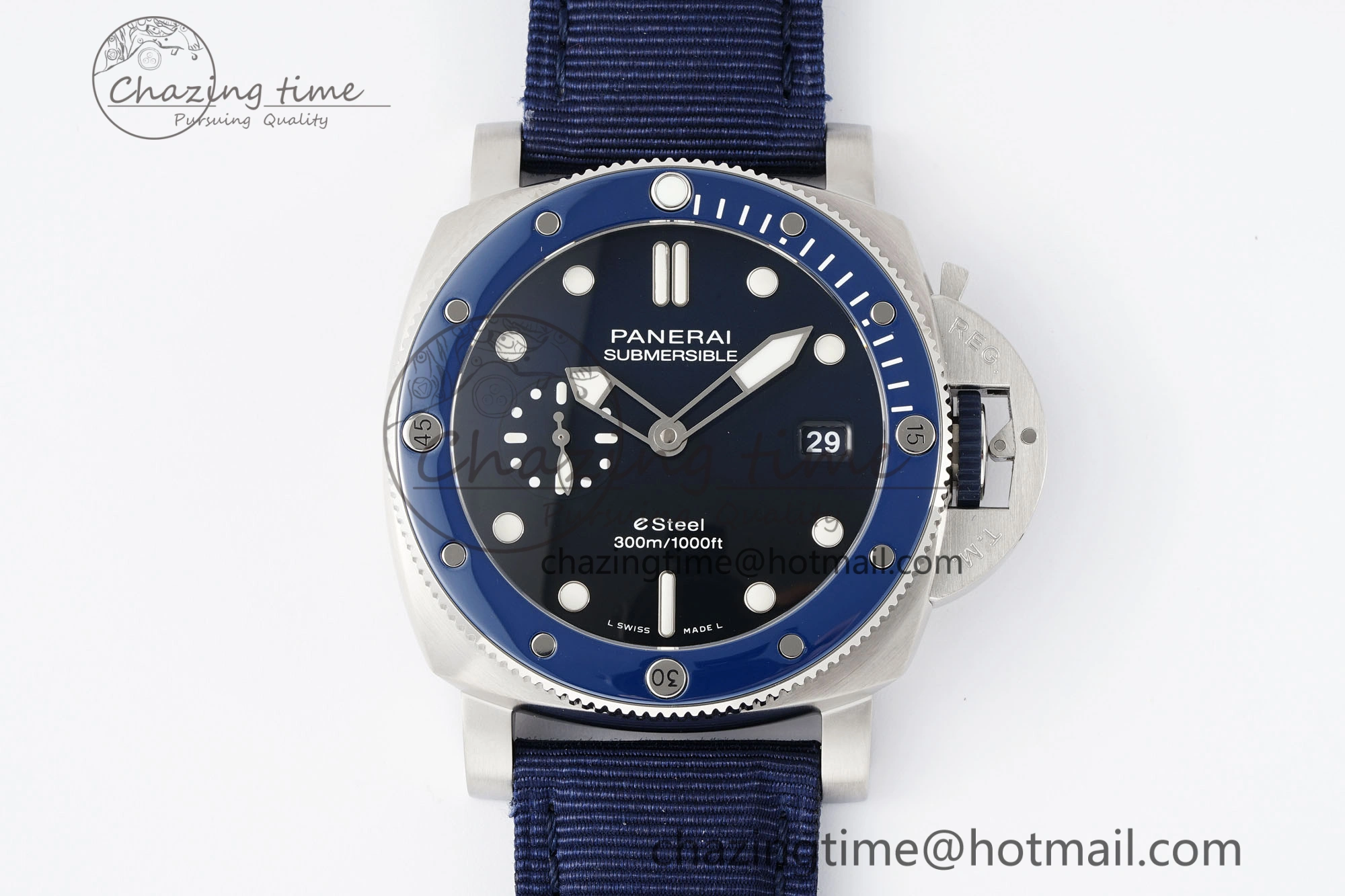 PAM1289 Y VSF 1:1 Best Edition Blue Dial on Blue Nylon Strap P900