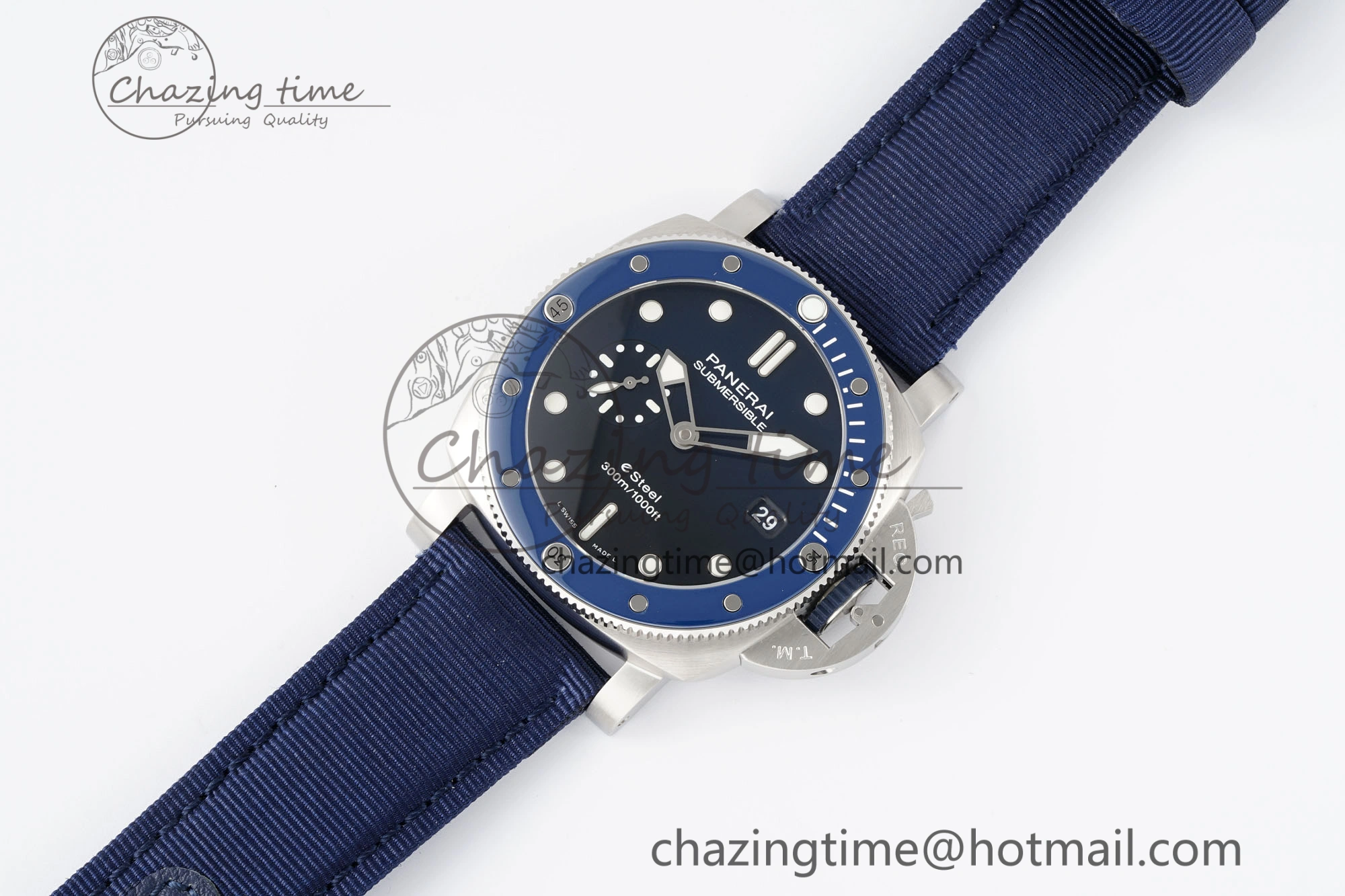 PAM1289 Y VSF 1:1 Best Edition Blue Dial on Blue Nylon Strap P900