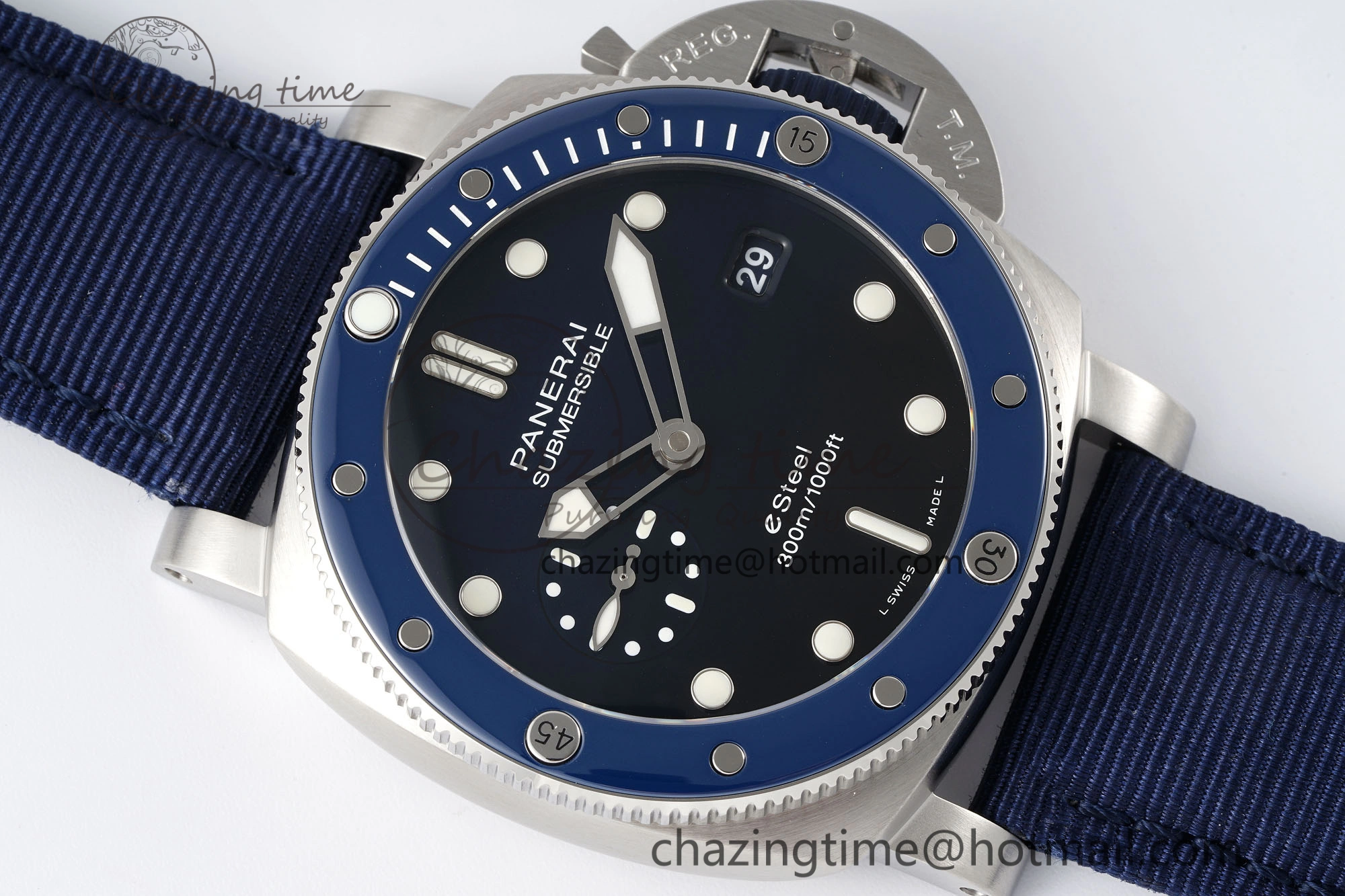 PAM1289 Y VSF 1:1 Best Edition Blue Dial on Blue Nylon Strap P900