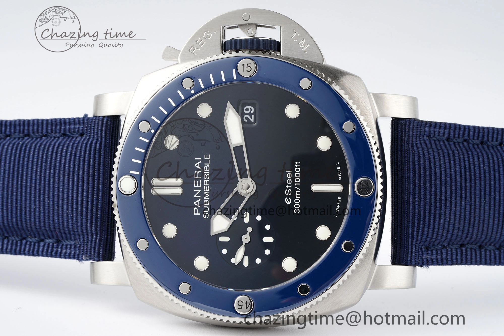 PAM1289 Y VSF 1:1 Best Edition Blue Dial on Blue Nylon Strap P900