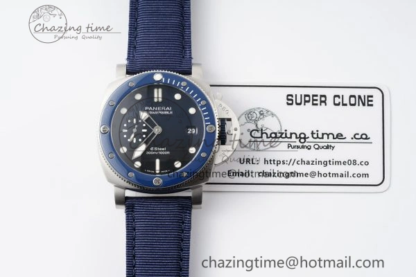 PAM1289 Y VSF 1:1 Best Edition Blue Dial on Blue Nylon Strap P900