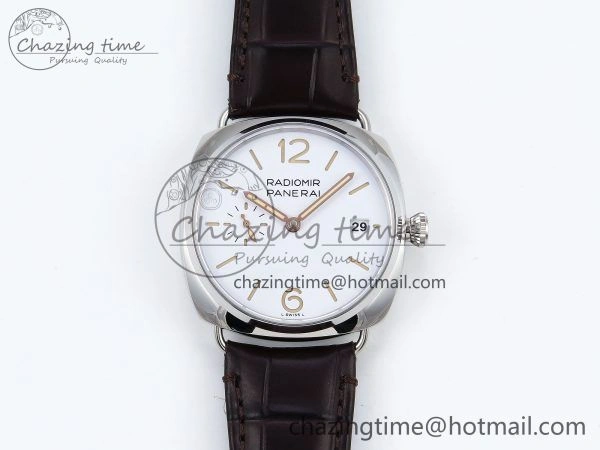 PAM1292 Radiomir 40mm VSF 1:1 Best Edition White Dial on Brown Leather Strap P900