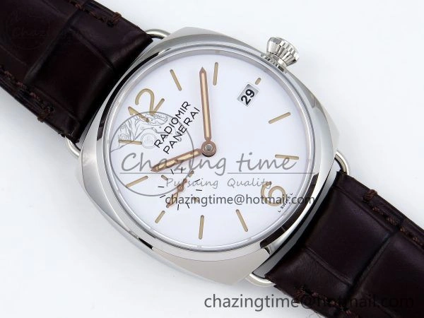 PAM1292 Radiomir 40mm VSF 1:1 Best Edition White Dial on Brown Leather Strap P900