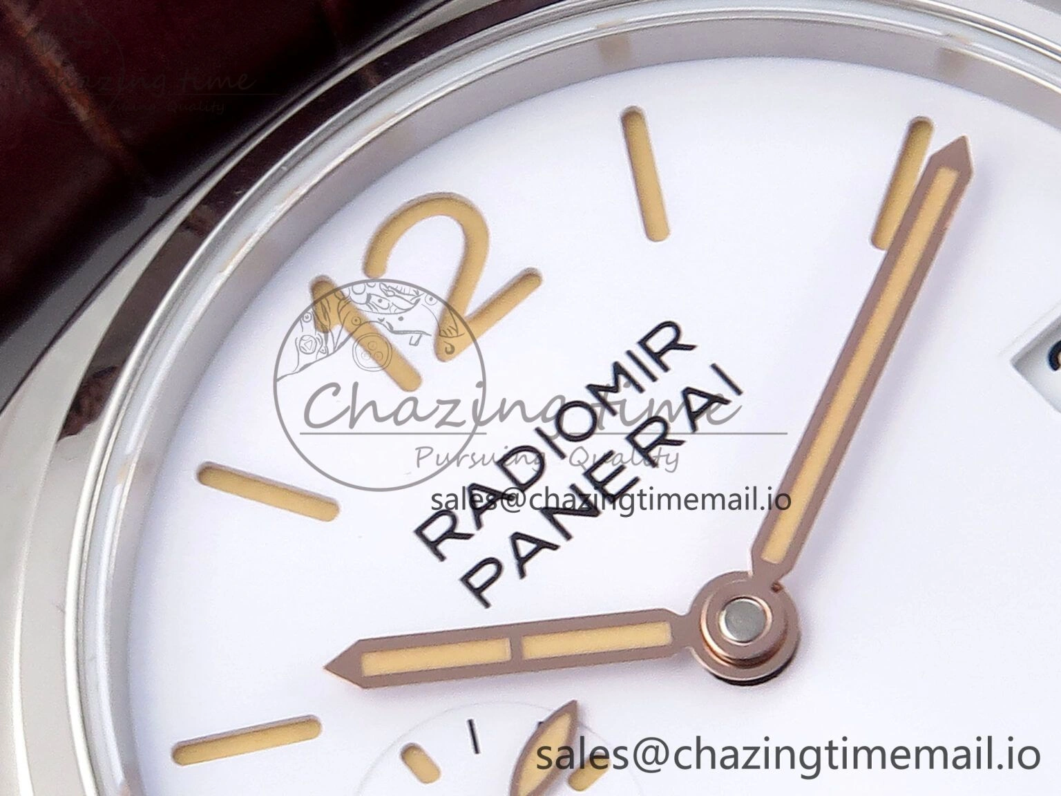 PAM1292 Y Radiomir TTF 1:1 Best Edition White Dial on Brown Leather Strap P900