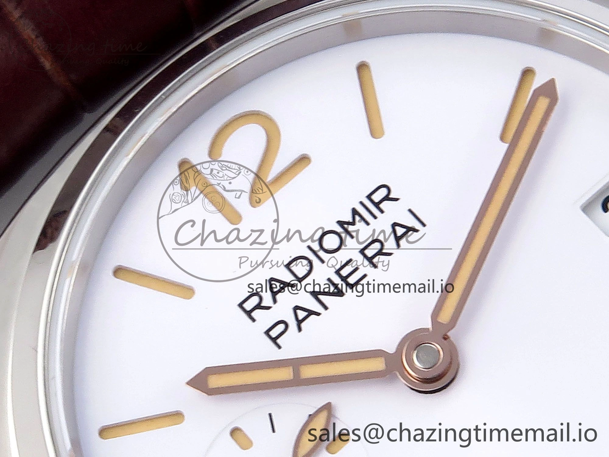 PAM1292 Y Radiomir TTF 1:1 Best Edition White Dial on Brown Leather Strap P900