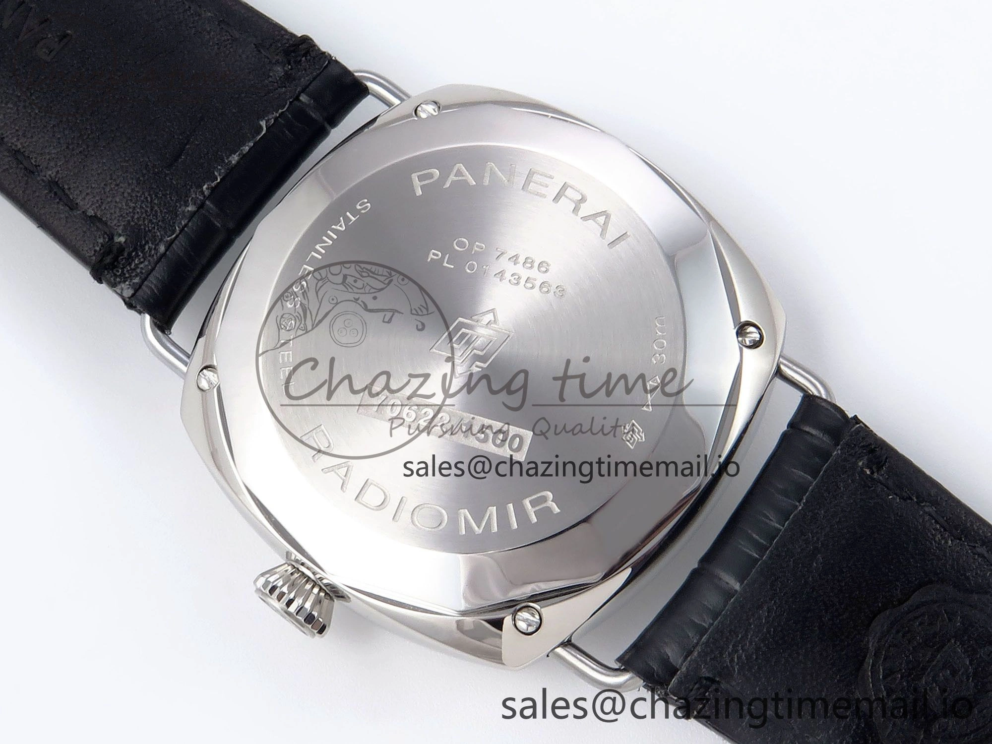 PAM1293 Y Radiomir TTF 1:1 Best Edition Blue Dial on Black Leather Strap P900