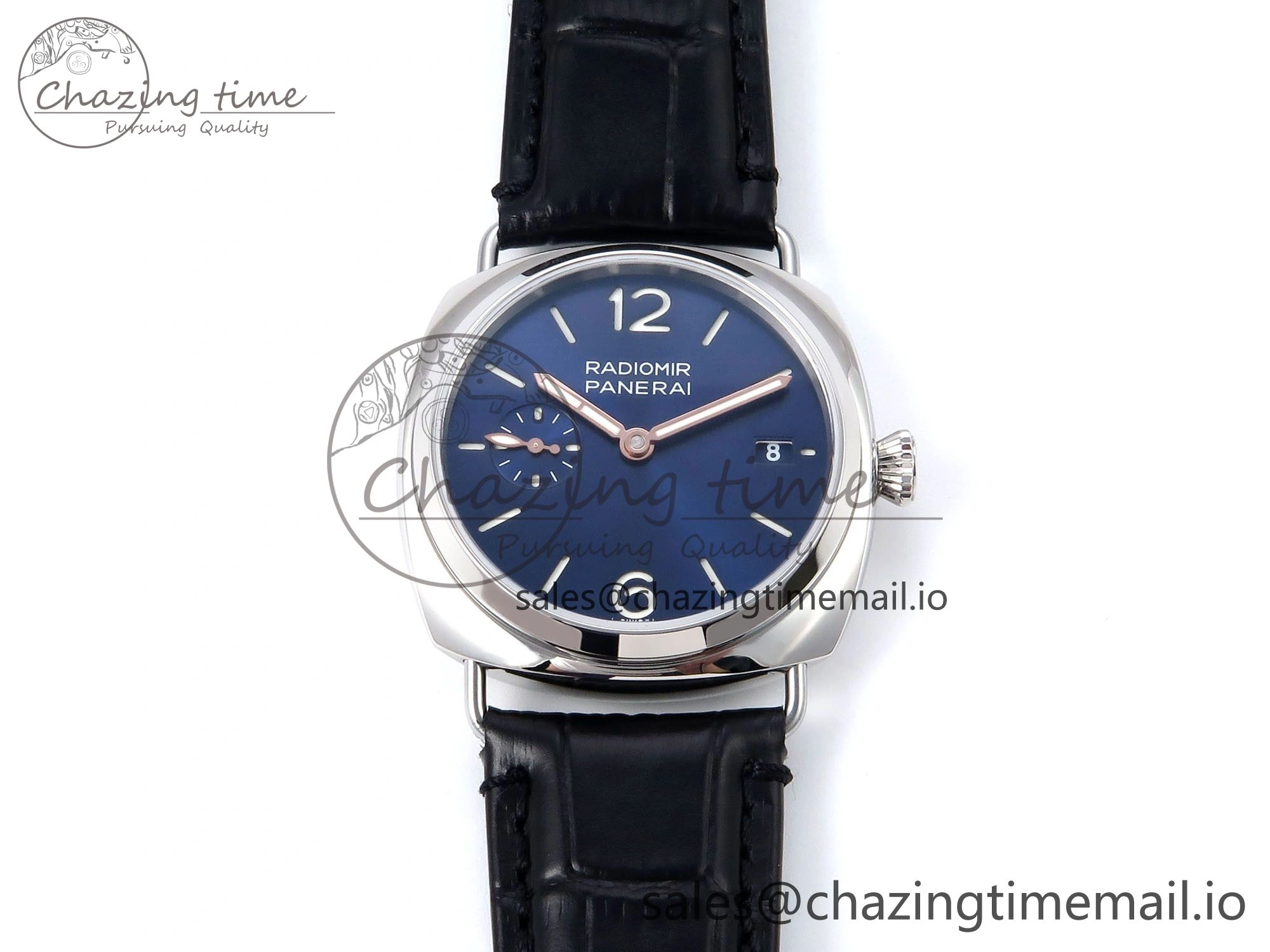 PAM1293 Y Radiomir TTF 1:1 Best Edition Blue Dial on Black Leather Strap P900