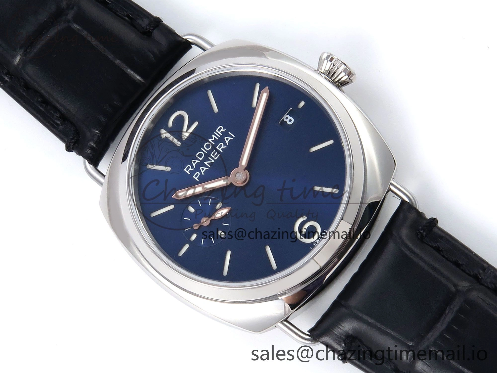 PAM1293 Y Radiomir TTF 1:1 Best Edition Blue Dial on Black Leather Strap P900