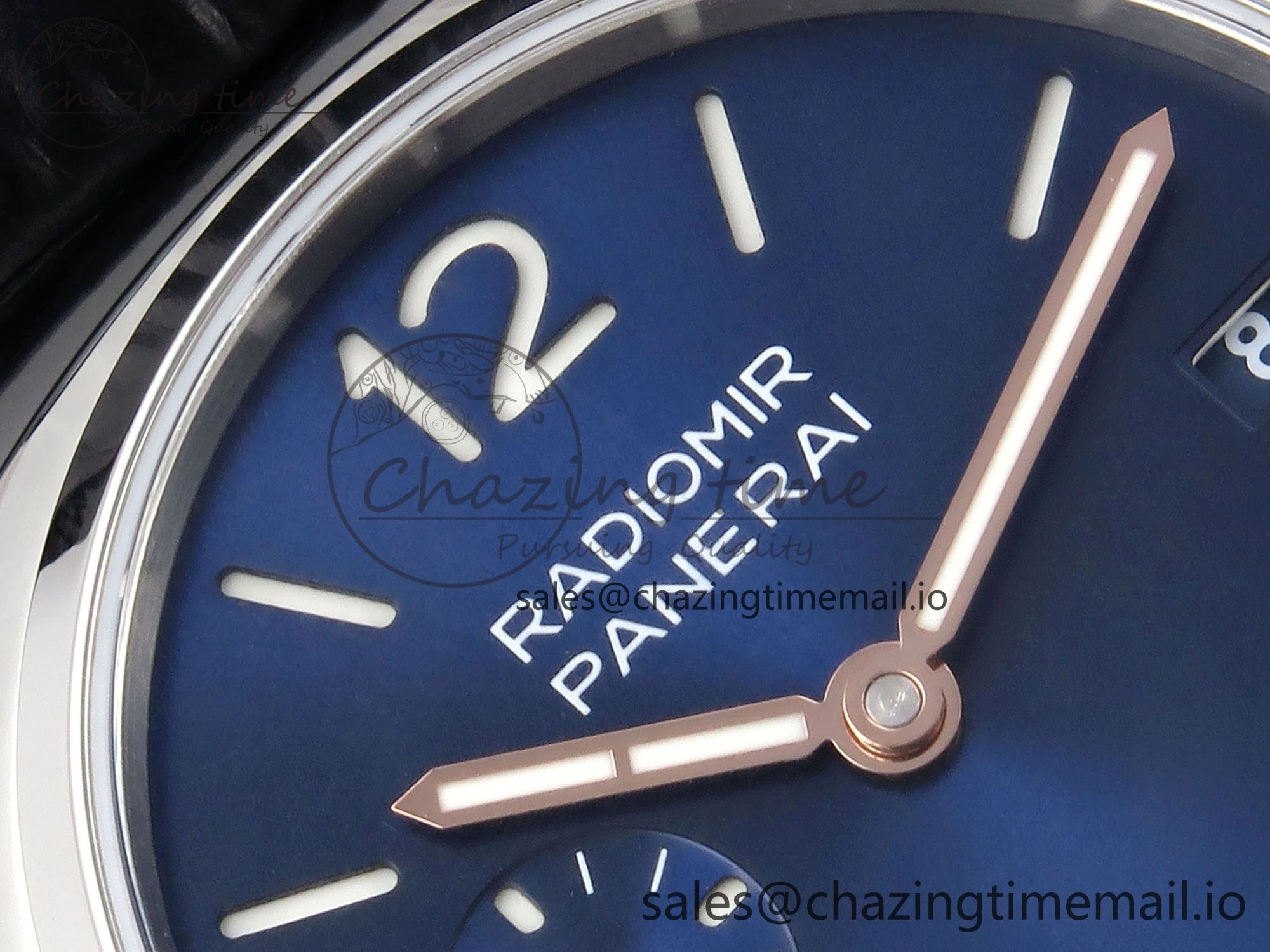 PAM1293 Y Radiomir TTF 1:1 Best Edition Blue Dial on Black Leather Strap P900