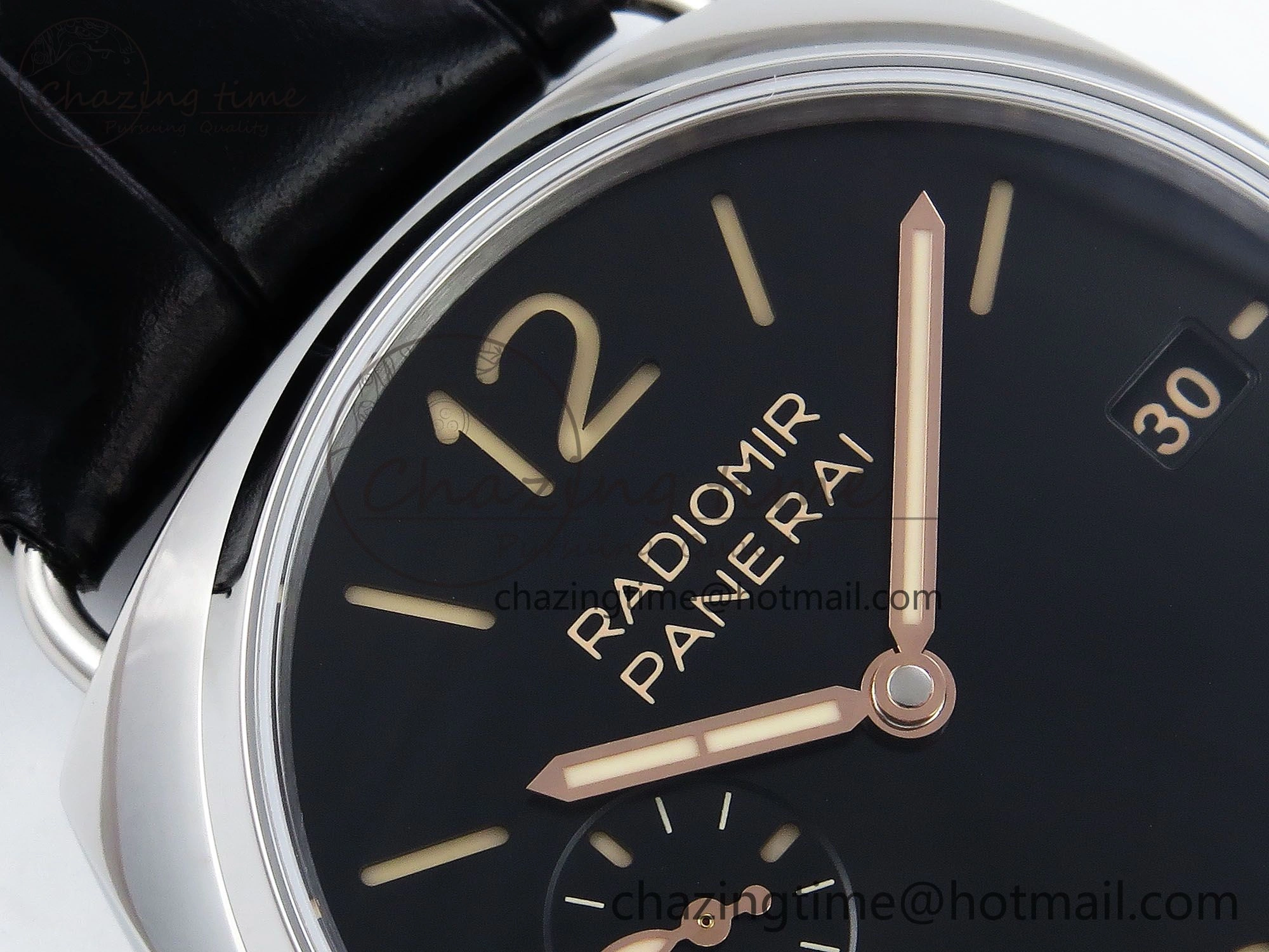 PAM1294 Radiomir 40mm VSF 1:1 Best Edition Black Dial on Black Leather Strap P900