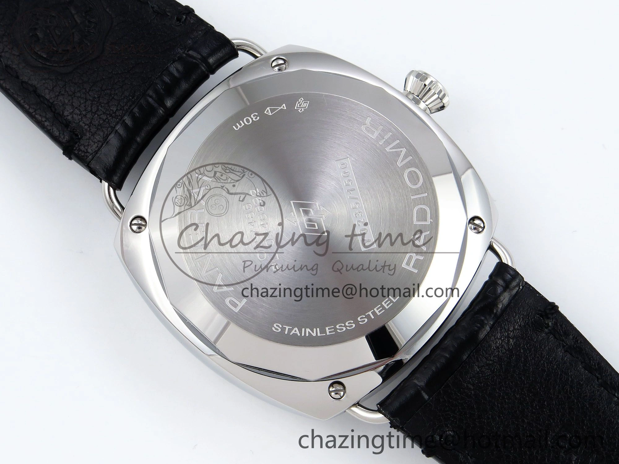 PAM1294 Radiomir 40mm VSF 1:1 Best Edition Black Dial on Black Leather Strap P900
