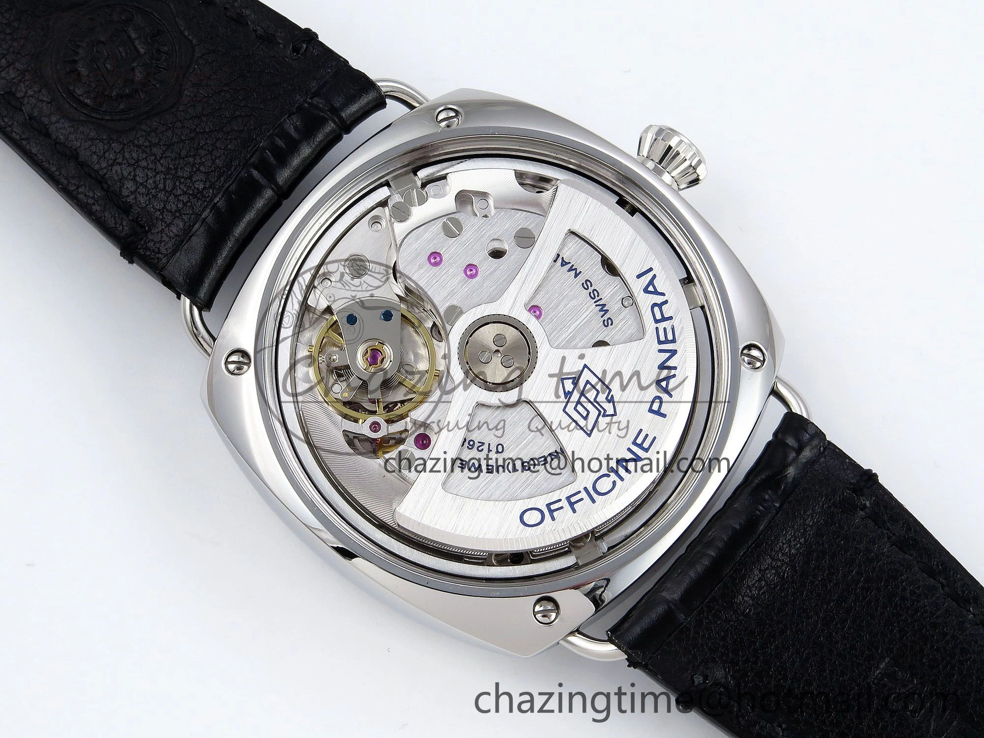 PAM1294 Radiomir 40mm VSF 1:1 Best Edition Black Dial on Black Leather Strap P900