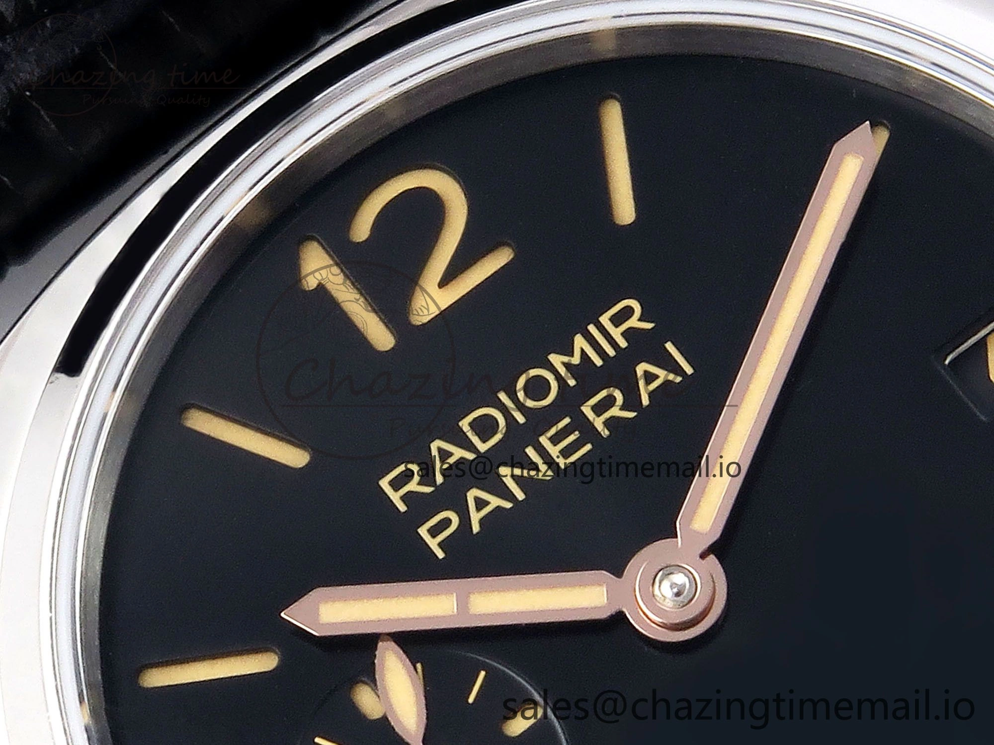 PAM1294 Y Radiomir TTF 1:1 Best Edition Black Dial on Black Leather Strap P900