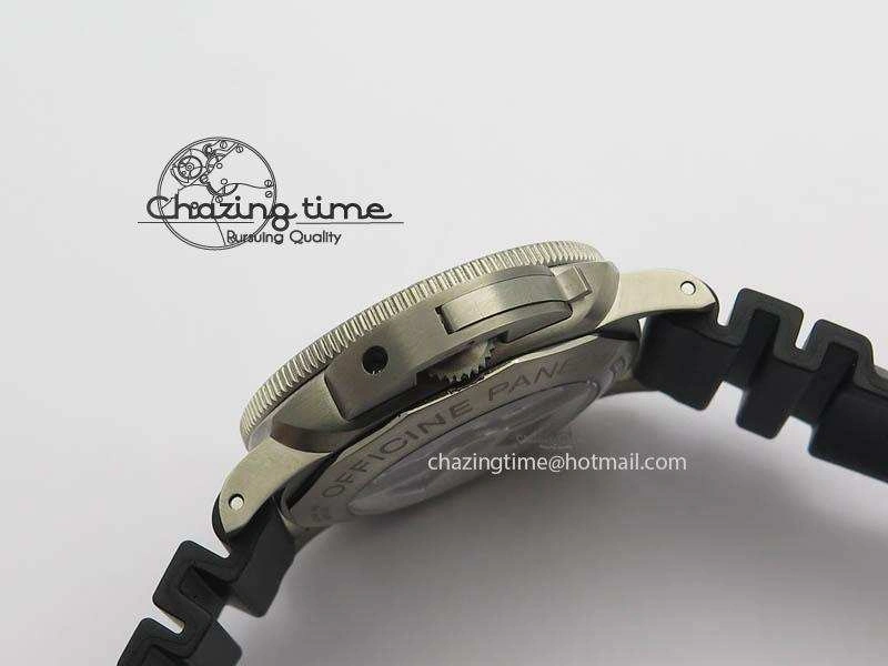 PAM1305 T Titanium ZF 1:1 Best Edition Black Dial On Black Rubber Strap P.9010