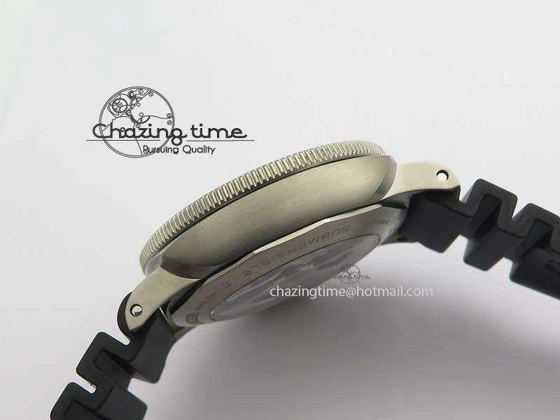 PAM1305 T Titanium ZF 1:1 Best Edition Black Dial On Black Rubber Strap P.9010