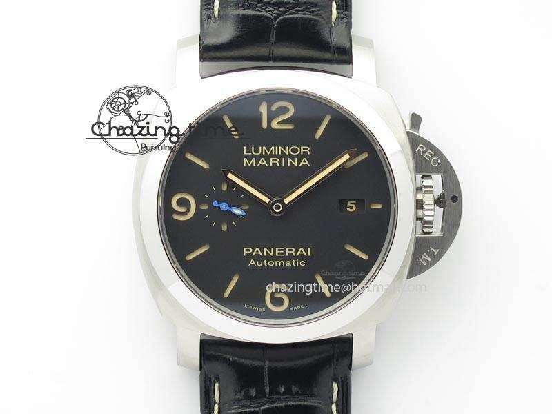 PAM1312 S V6F Best Edition Black Dial On Black Leather Strap P9010