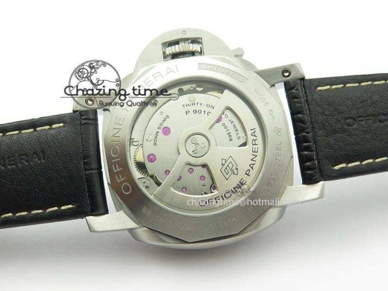 PAM1312 S V6F Best Edition Black Dial On Black Leather Strap P9010