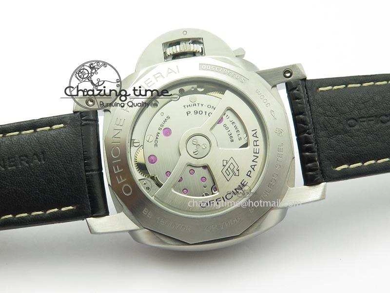 PAM1312 S V6F Best Edition Black Dial On Black Leather Strap P9010