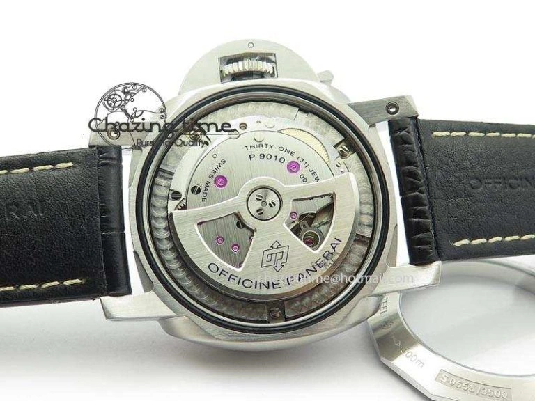 PAM1312 S V6F Best Edition Black Dial On Black Leather Strap P9010