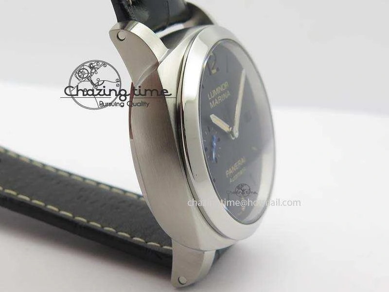 PAM1312 S V6F Best Edition Lite Black Dial On Black Leather Strap P9010