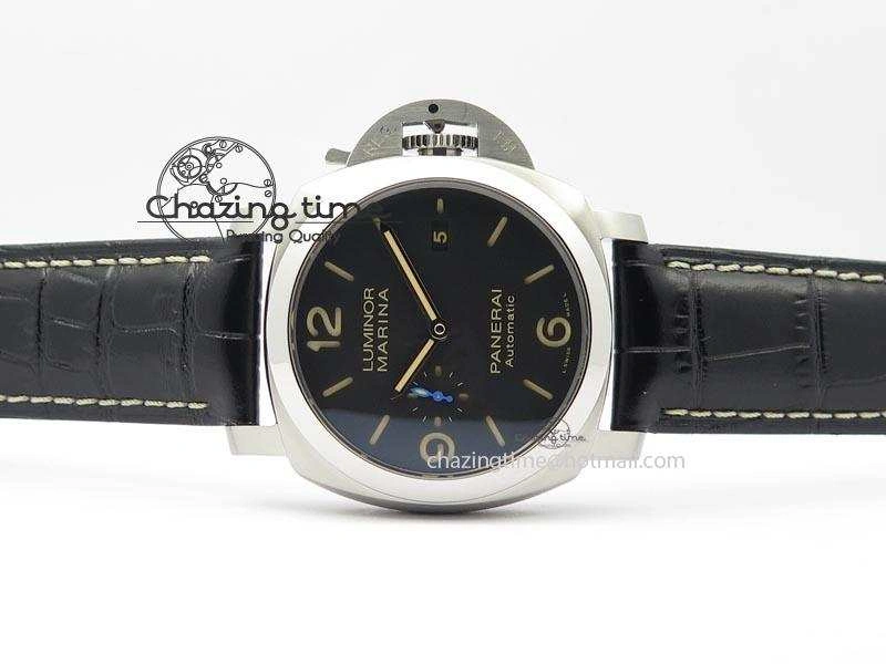 PAM1312 S V6F Best Edition Lite Black Dial On Black Leather Strap P9010