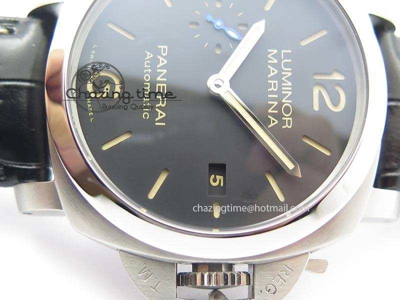 PAM1312 S V6F Best Edition Lite Black Dial On Black Leather Strap P9010
