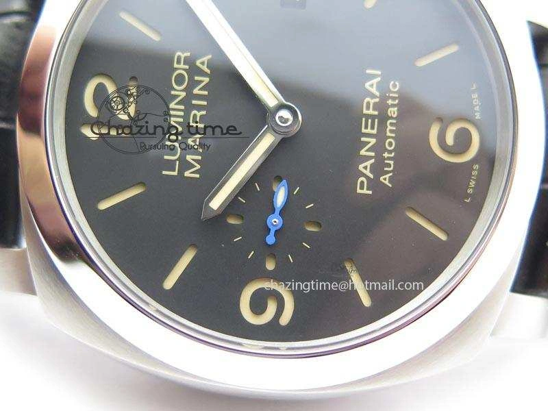 PAM1312 S V6F Best Edition Lite Black Dial On Black Leather Strap P9010
