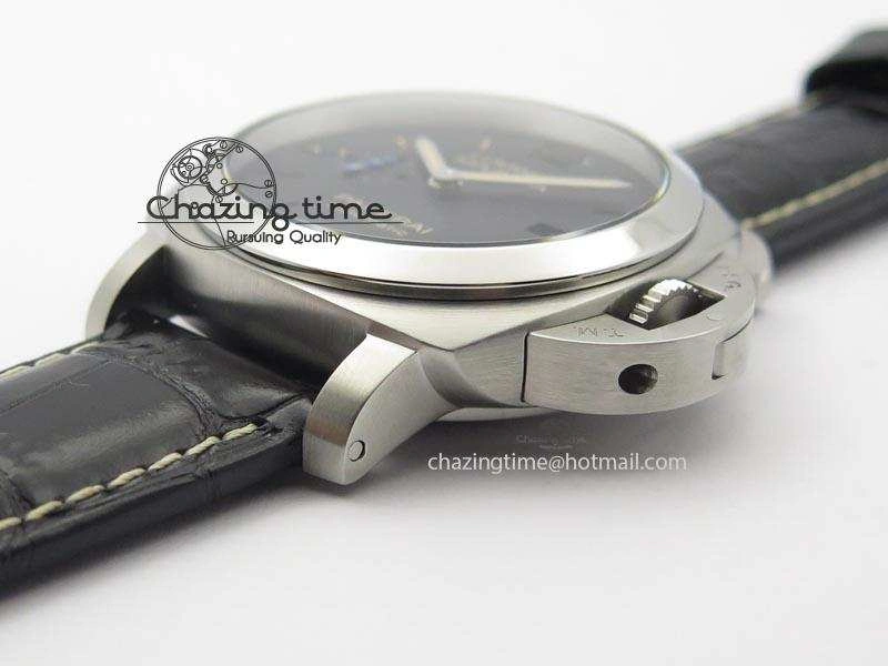 PAM1312 S V6F Best Edition Lite Black Dial On Black Leather Strap P9010