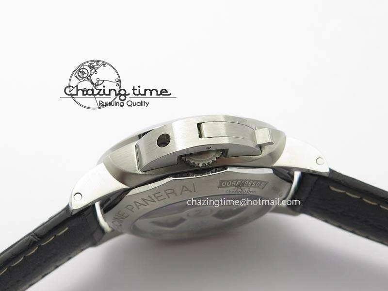 PAM1312 S V6F Best Edition Lite Black Dial On Black Leather Strap P9010