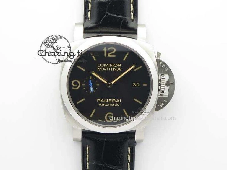 PAM1312 S ZF 1:1 Best Edition Black Dial On Black Leather Strap P9010
