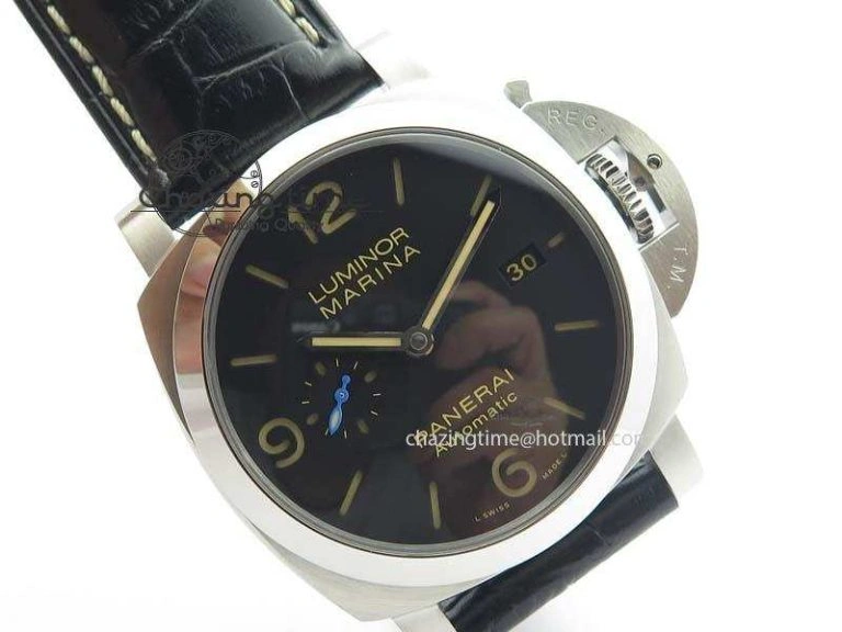 PAM1312 S ZF 1:1 Best Edition Black Dial On Black Leather Strap P9010