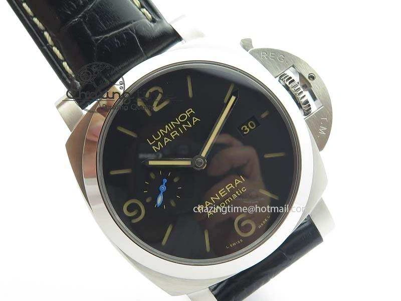 PAM1312 S ZF 1:1 Best Edition Black Dial On Black Leather Strap P9010