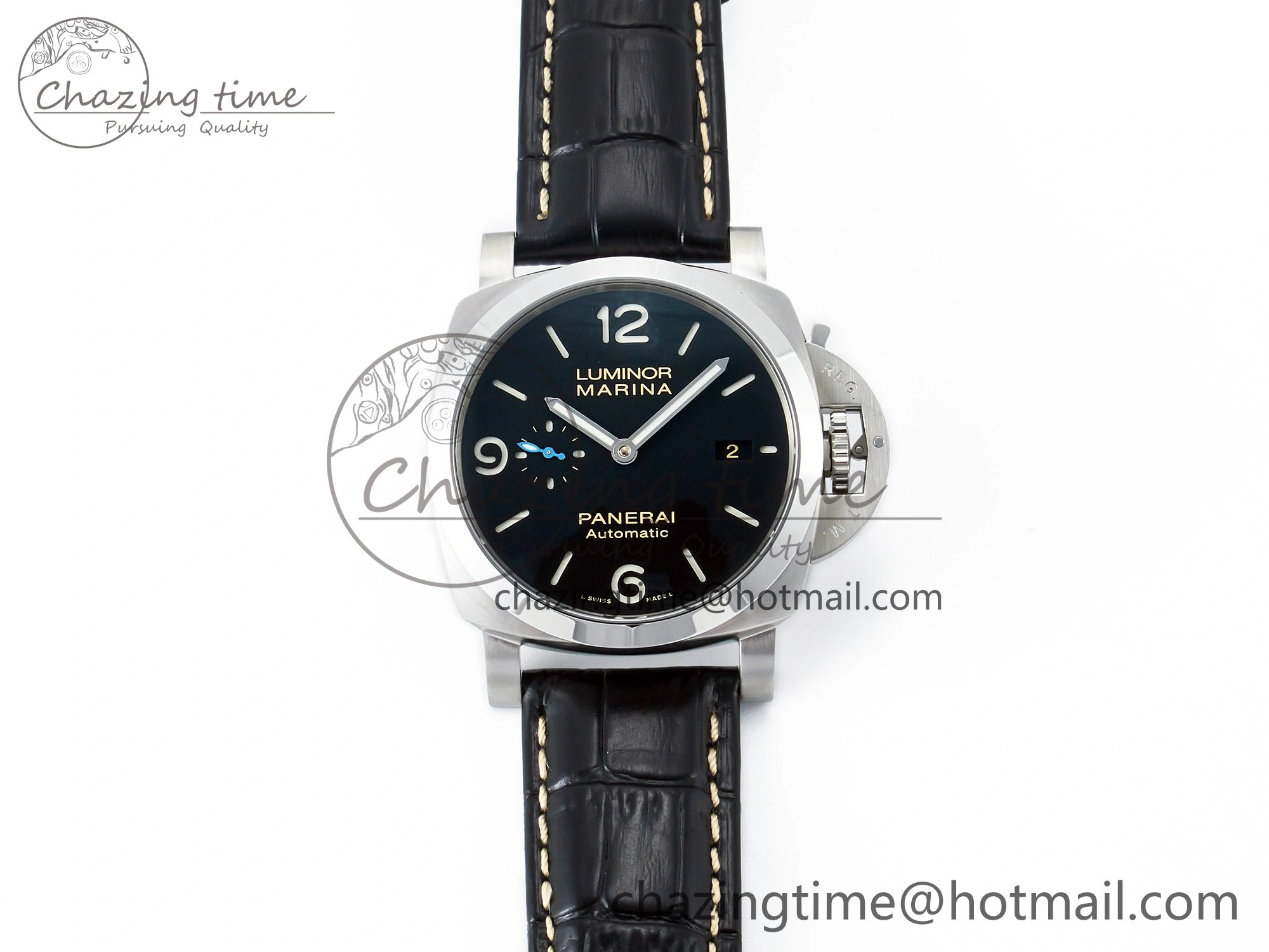 PAM1312 W TTF 1:1 Best Edition on Black Leather Strap P9010