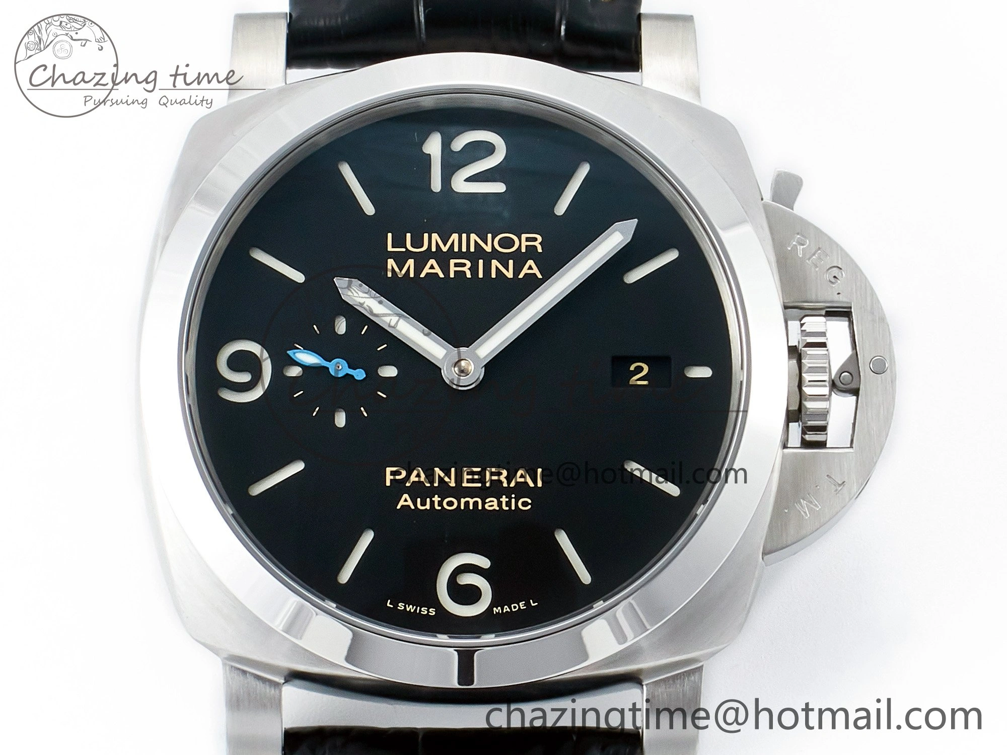PAM1312 W TTF 1:1 Best Edition on Black Leather Strap P9010