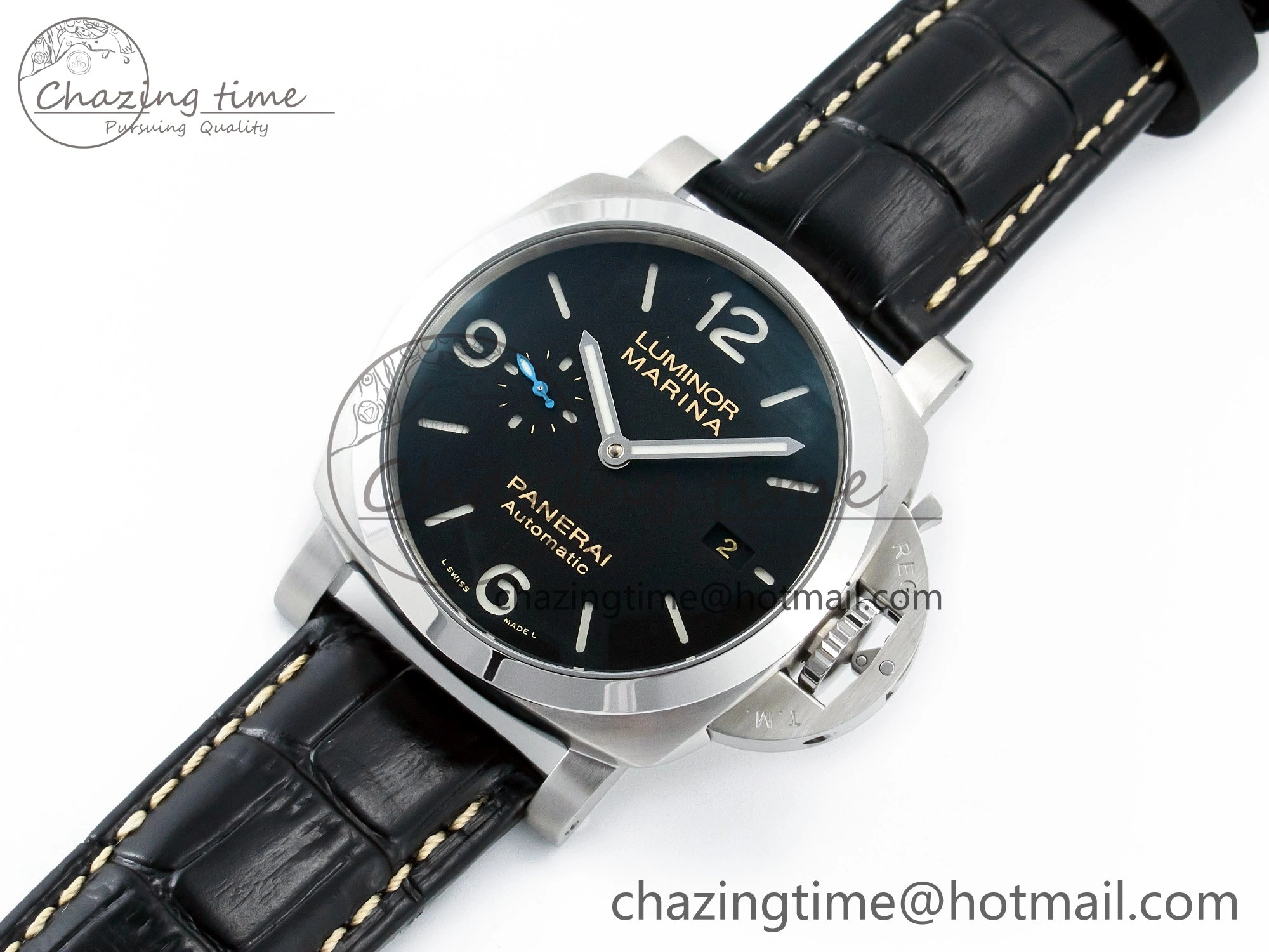 PAM1312 W TTF 1:1 Best Edition on Black Leather Strap P9010