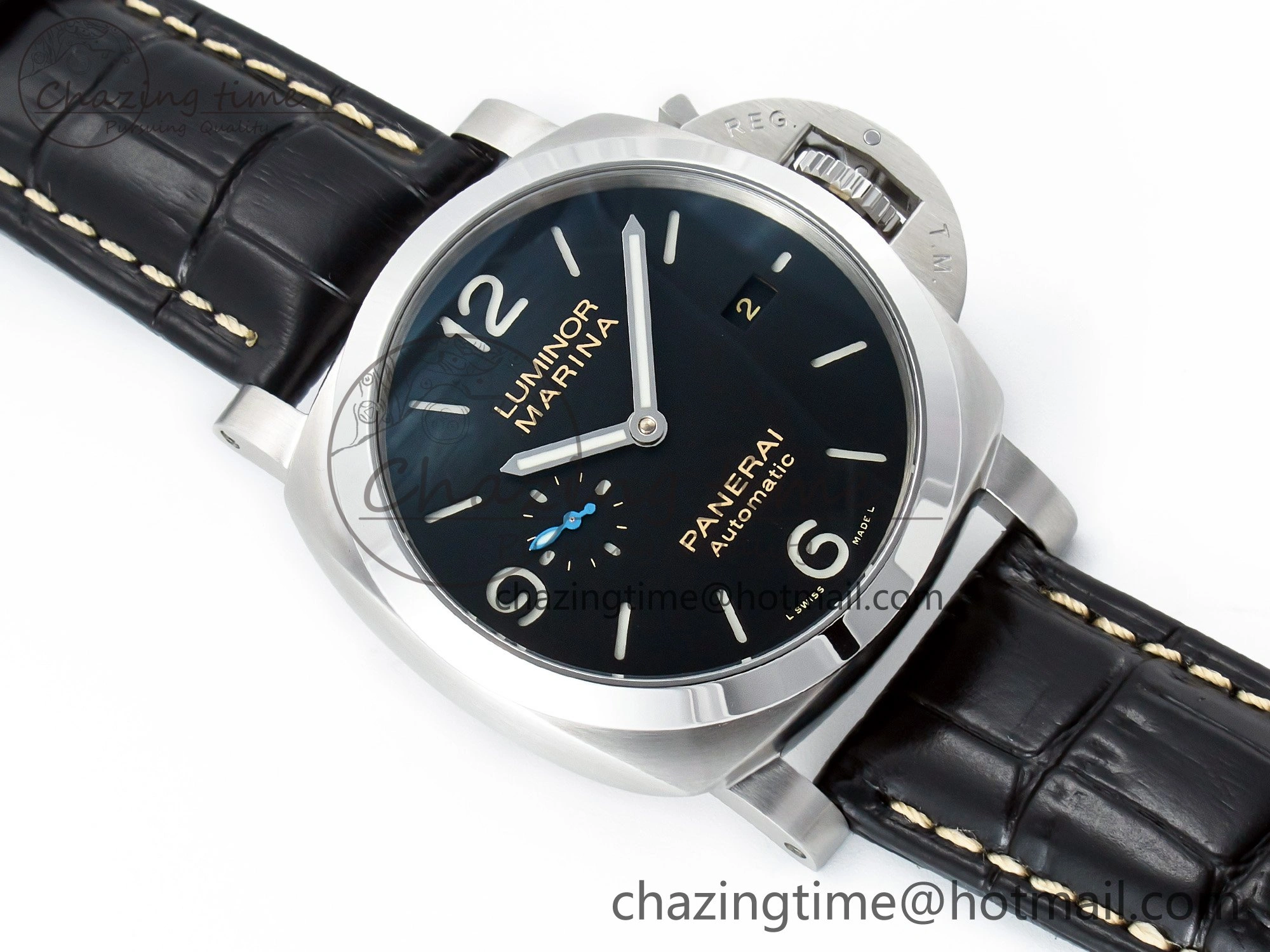 PAM1312 W TTF 1:1 Best Edition on Black Leather Strap P9010