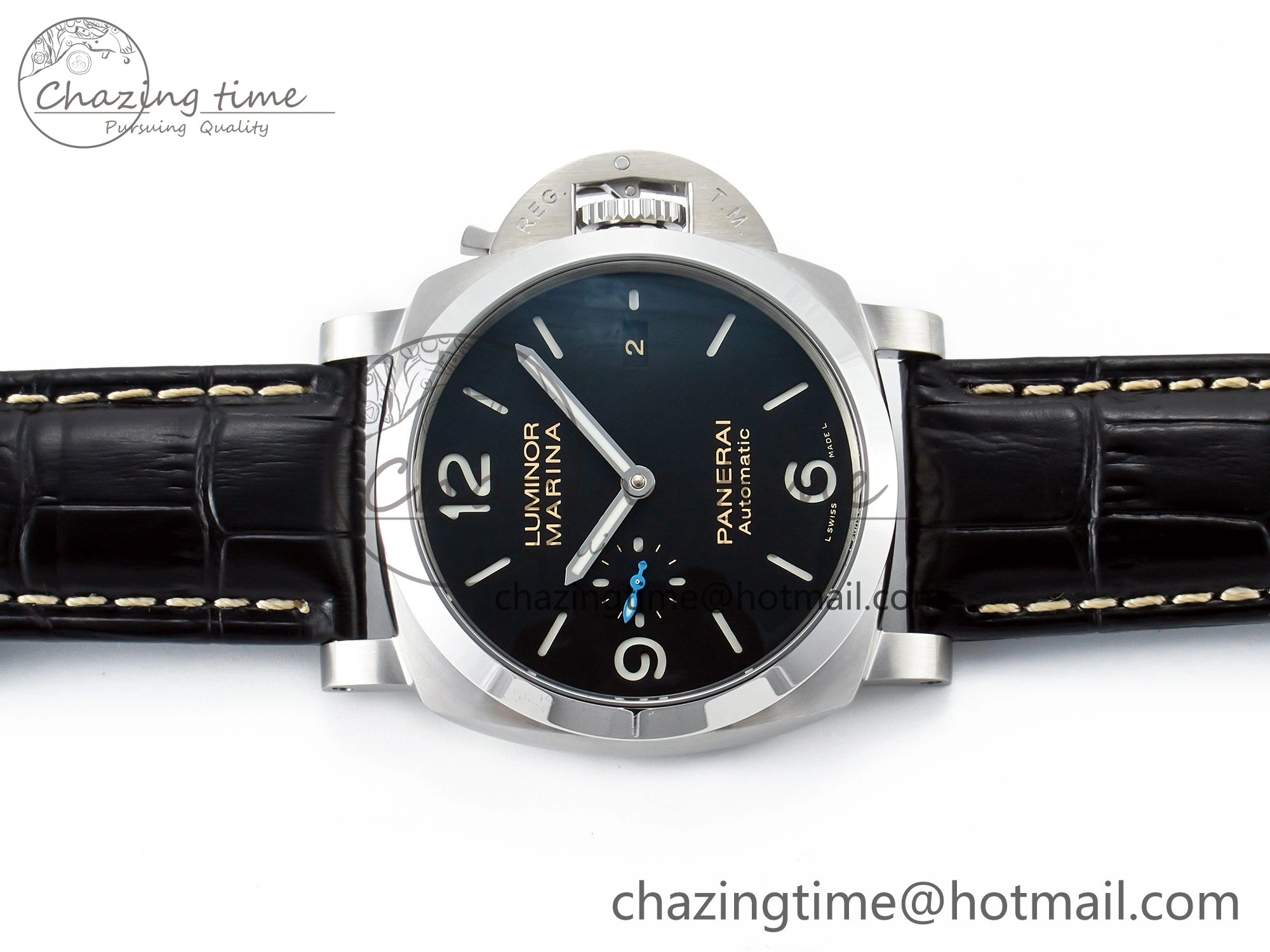 PAM1312 W TTF 1:1 Best Edition on Black Leather Strap P9010