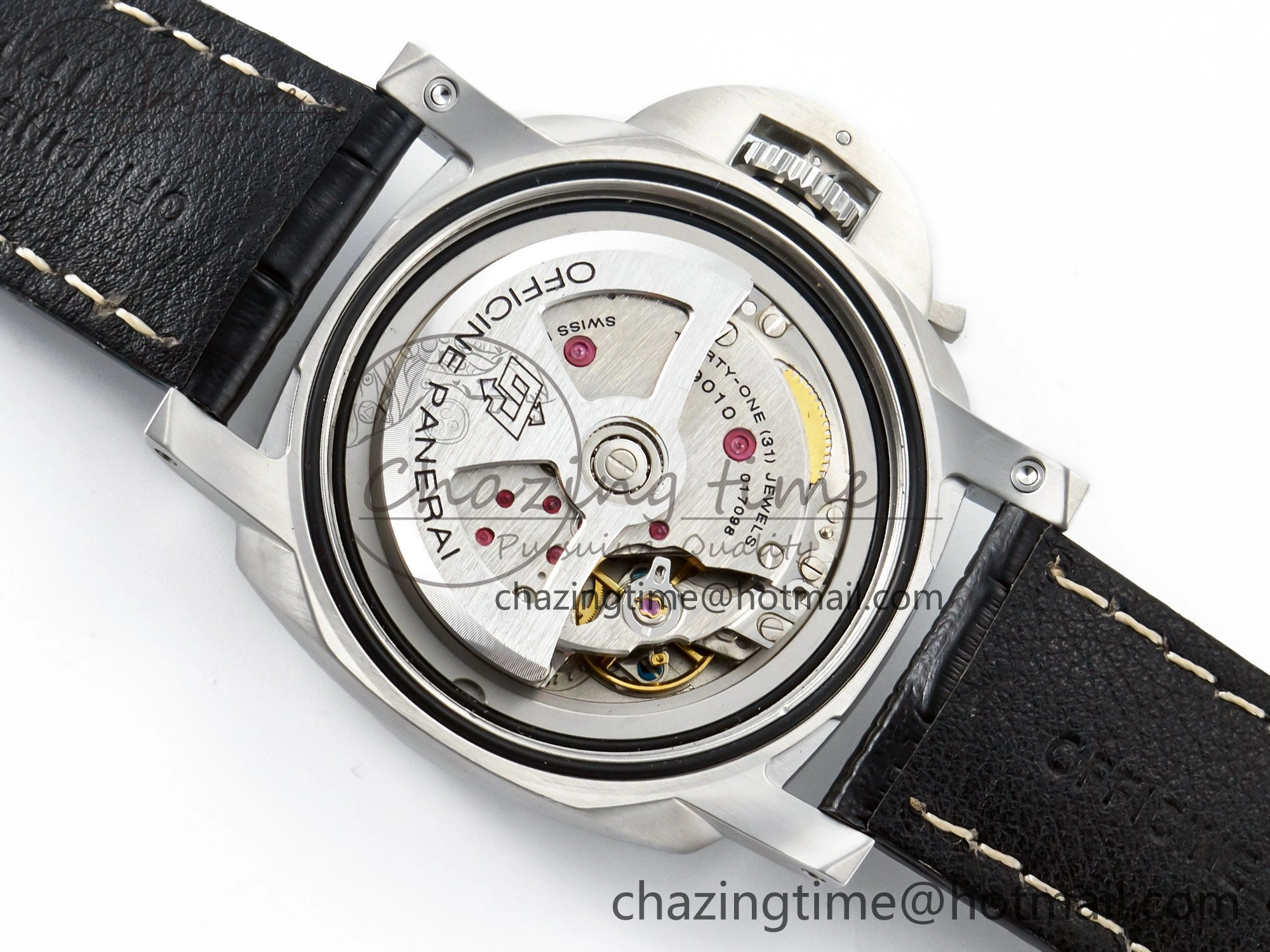 PAM1312 W TTF 1:1 Best Edition on Black Leather Strap P9010