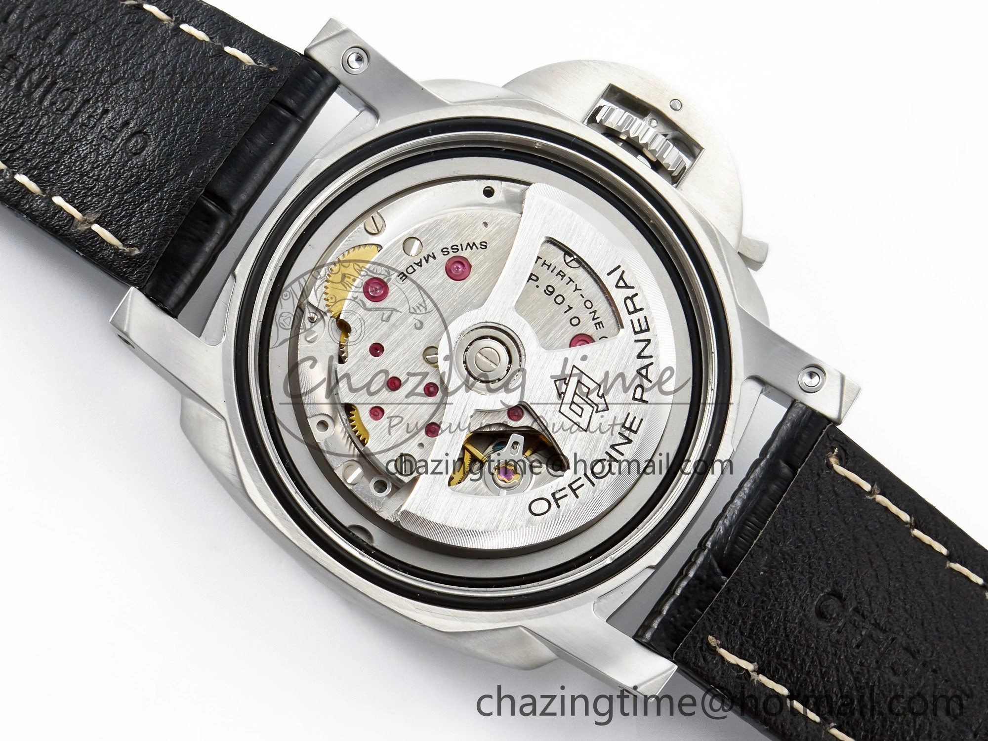 PAM1312 W TTF 1:1 Best Edition on Black Leather Strap P9010
