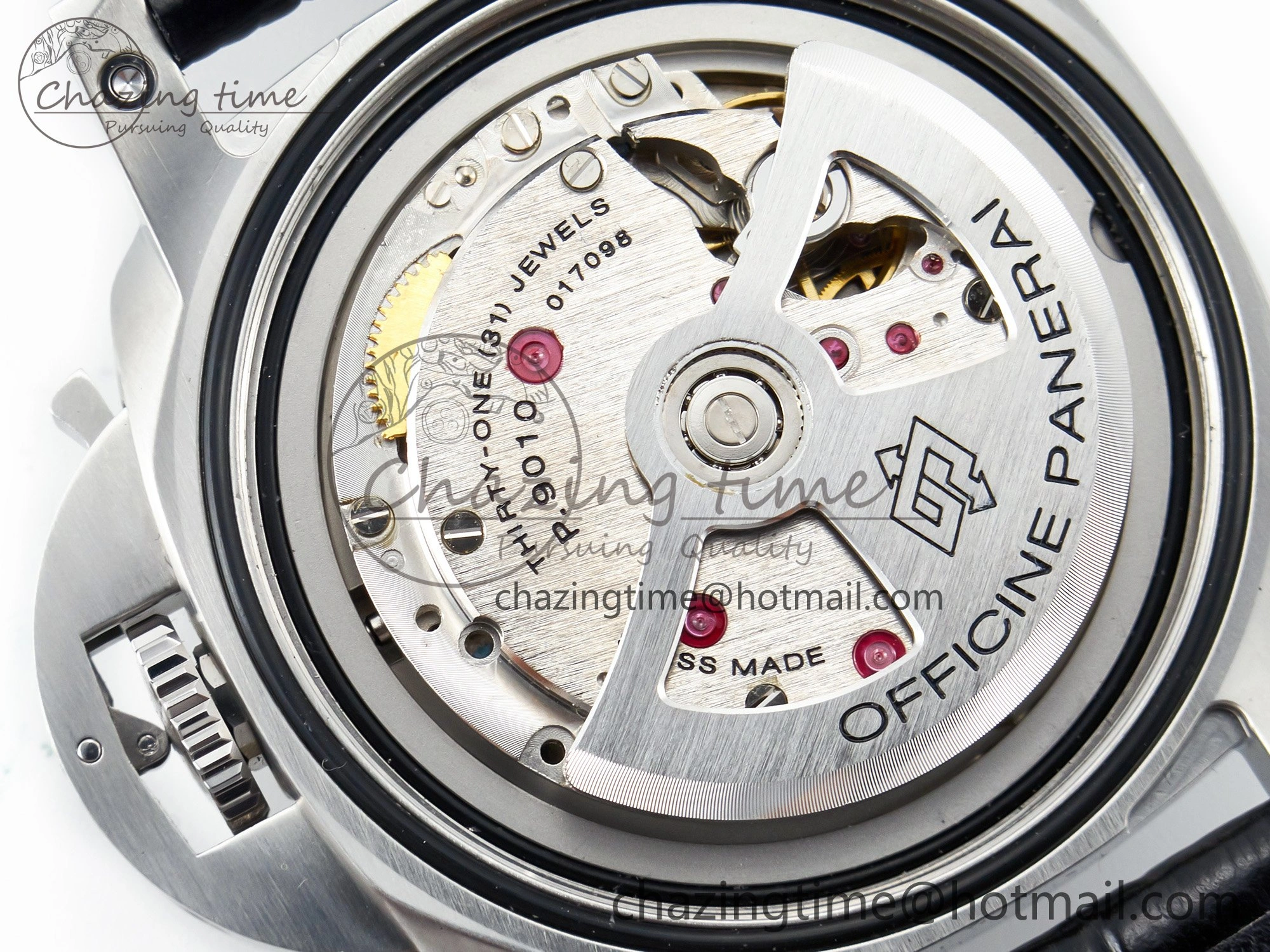 PAM1312 W TTF 1:1 Best Edition on Black Leather Strap P9010