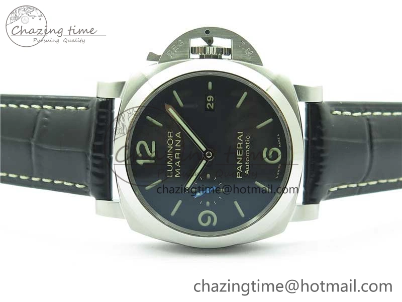 PAM1312 W VSF 1:1 Best Edition Black Dial on Black Leather Strap P.9010 Clone