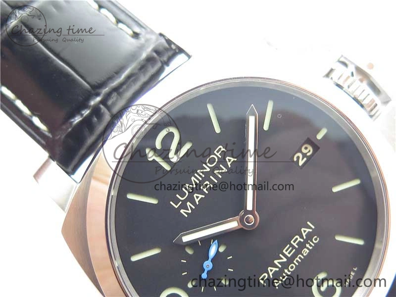 PAM1312 W VSF 1:1 Best Edition Black Dial on Black Leather Strap P.9010 Clone