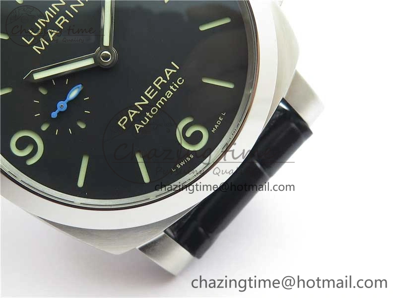 PAM1312 W VSF 1:1 Best Edition Black Dial on Black Leather Strap P.9010 Clone