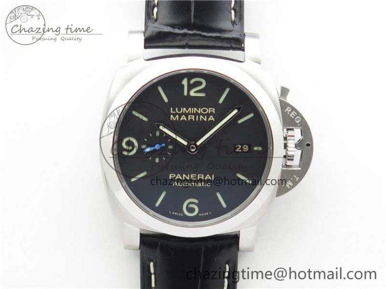PAM1312 W VSF 1:1 Best Edition Black Dial on Black Leather Strap P.9010 Clone