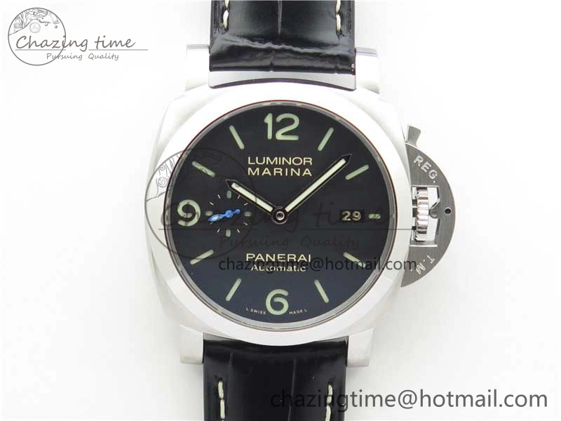 PAM1312 W VSF 1:1 Best Edition Black Dial on Black Leather Strap P.9010 Clone