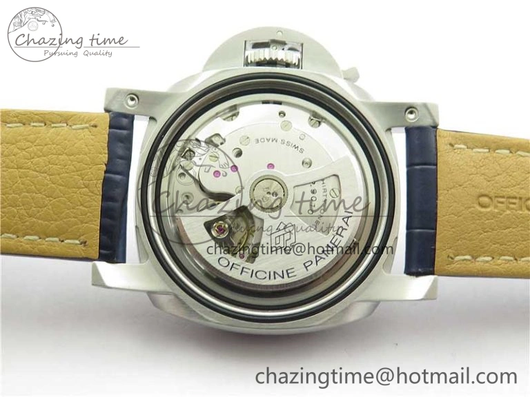 PAM1313 VSF 1:1 Best Edition Blue Dial on Blue Leather Strap P.9010 Clone