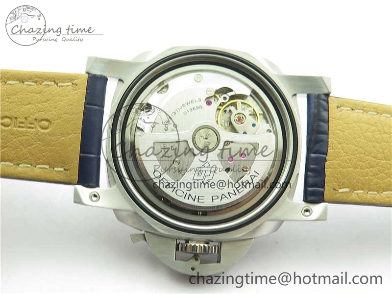 PAM1313 VSF 1:1 Best Edition Blue Dial on Blue Leather Strap P.9010 Clone